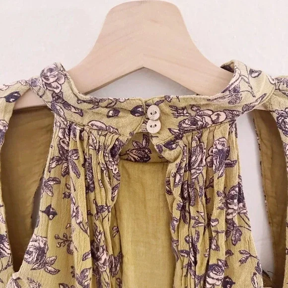 RAGA Floral Sofia Cutout Short Dress Romper Mini Criss Cross - Picture 5 of 8